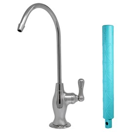 Metpure Water Filtration Faucet Reverse Osmosis Non Air Gap Drinking Water Filtration System Water Dispenser Spout (Polished Nickel) Vase Style with Drinking Water Faucet Wrench RO-FW148