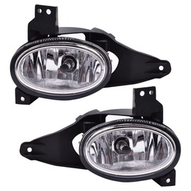 munirater 2-Pack Fog Light Assembly with Chrome Bezel and Bulbs Wiring Kit Left and Right Side Replacement for 2017 2018 Honda CR-V CRV