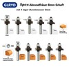 glryd Pack of 5 Rounding Cutter 8 mm Shank, Carbide