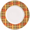 Pier 1 Harvest Plaid Dinner Plate, Caramel
