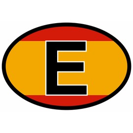 Daged Spain Sticker Car Foreign License Plate Set of 2 Stickers – Country Identification Holiday AKZ