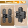 Mdkave Invisible Hinges for Cabinet Doors - Completely Hidden 180°Hinges,Concealed