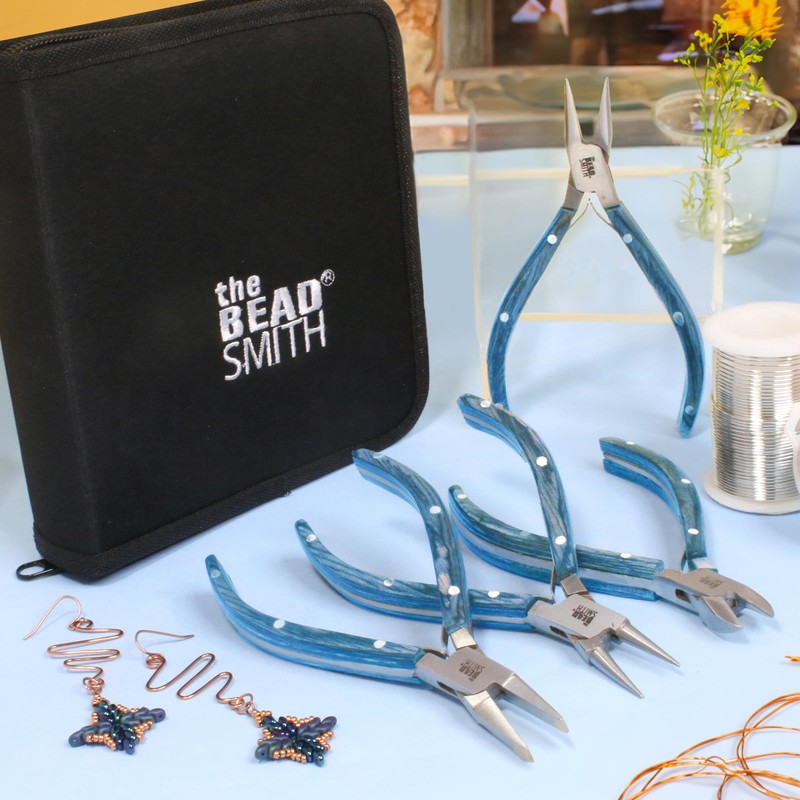 The Beadsmith Wooden Pliers Set - Natural Elements - 4-Piece