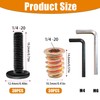 Taiss 30 Sets Threaded Inserts for Wood Furniture Screws 1/4-20