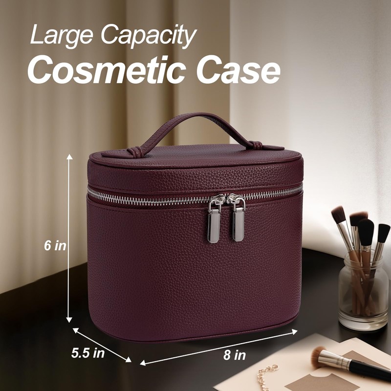 idoltimes - Estuche para cosméticos de piel, bolsa de maquillaje