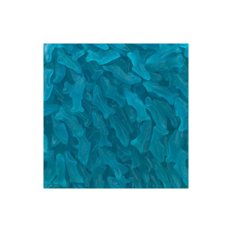 Bayside Candy Blue Raspberry Gummy Dolphins – Large, Sea Creature-Shaped