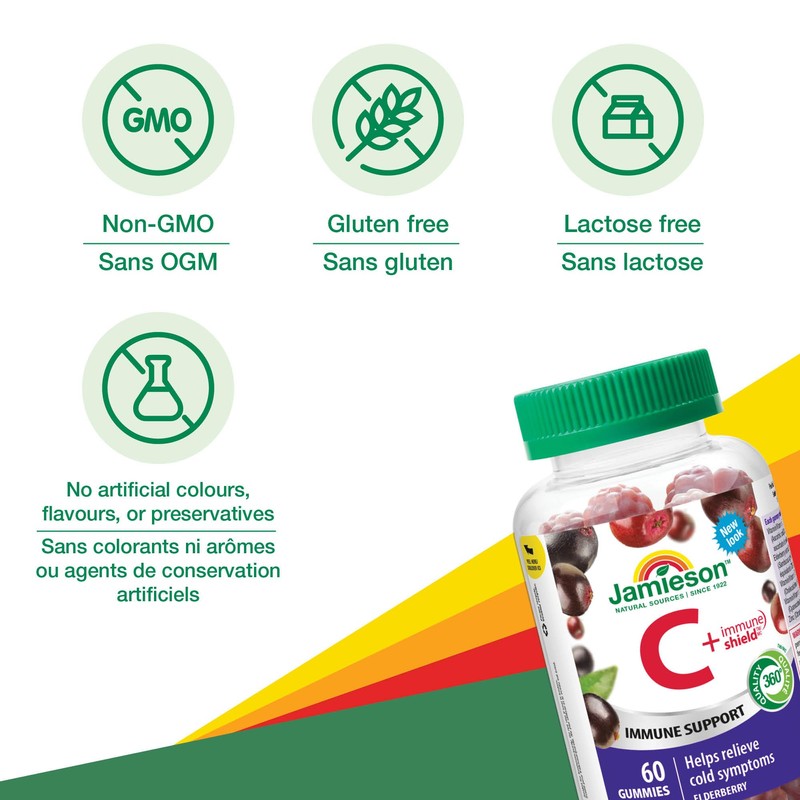 Jamieson Jamieson Vitamin C plus Immune Shield Gummies - Elderberry