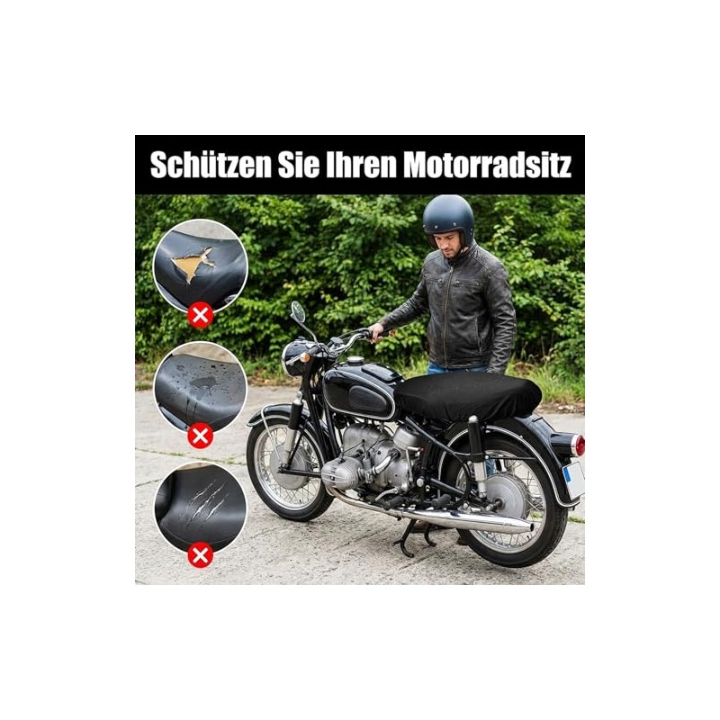 Motorcycle Seat Cover Universal 23.6 x 36.2 inches, Waterproof Oxford