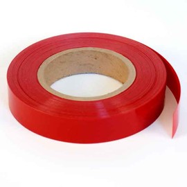 Red Vinyl Slatwall Insert Roll - 0.010 Thick x 1.25 W Inches 130 Feet Long
