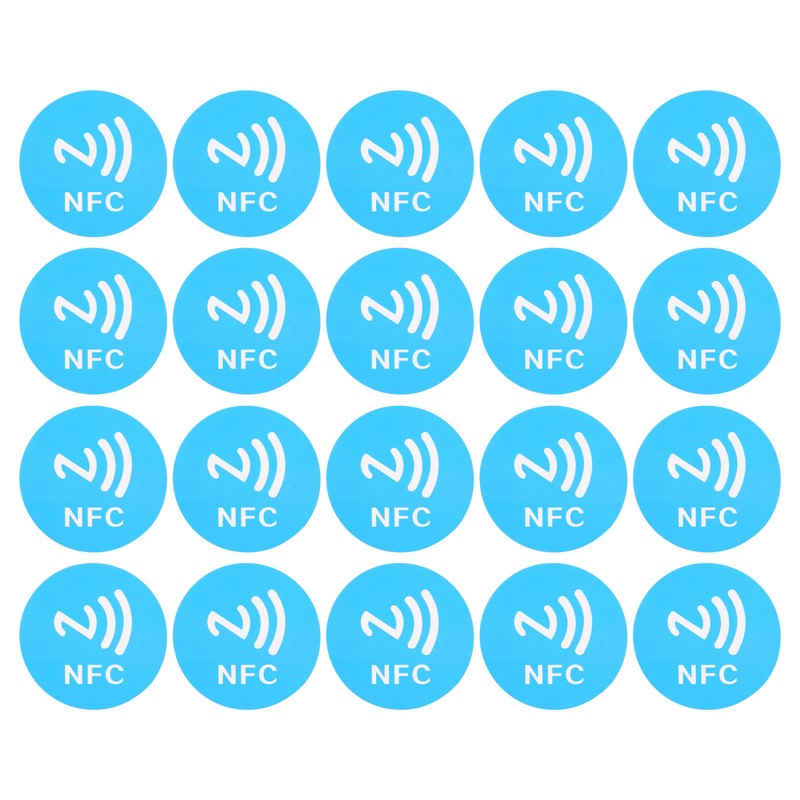 20 Pcs ID5200 NFC Stickers Adhesive Label Round 40mm Anti