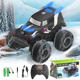 Remote Control Car Amphibious Vehicle RC Car: 2.4GHz Offroad Vehicle Outdoor Games Toy 4WD Car for 3 4 5 6 7 8 9 10 Years Boys Children and Adults Christmas Birthday Gifts