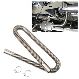 XhuangTech Stainless Steel Parking Air Heater Exhaust Pipe, 2.5CM/1 Inch Inner Diameter Universal Diesel Gas Vent Hose, Air Heater Fuel Tank Exhaust Pipe for Car Truck RV Boat Van (100cm/39.4in)