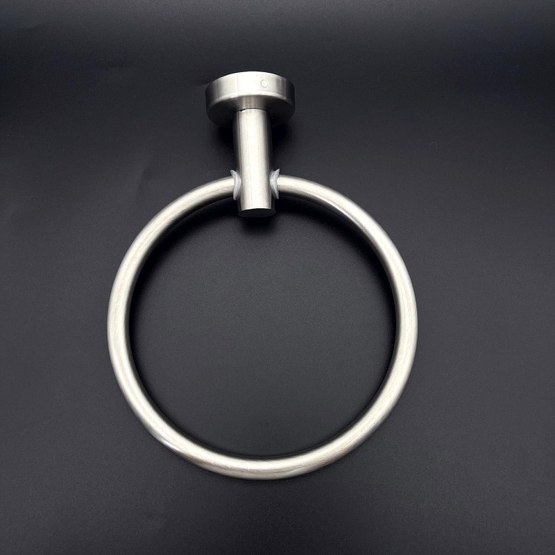 JZK 16cm Brushed silver bathroom towel holder wall mounted, morden