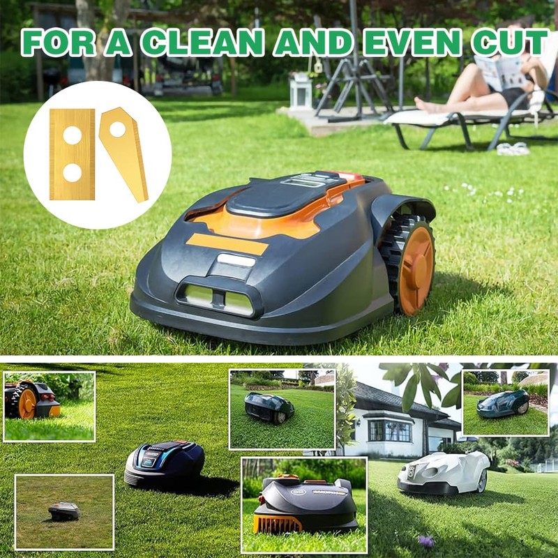 Pack of 36 Robotic Lawnmower Blades, High-Quality Titanium Replacement Blade,