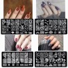 Dolores Estampas Sello Uñas: 9 Plantillas+sello+raspador+bolsa Láser