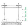 Space Aluminum Bathroom Shelf RustProof Shower Rack Kitchen Storage Basket