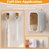 2 Pcs Toothbrush Holders for Bathroom【Upgrade Single Slot Design】 Toothbrush