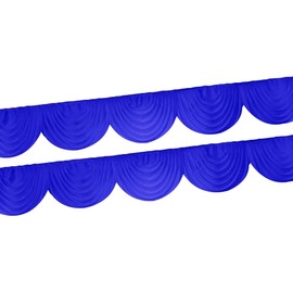 Trimming Shop Royal Blue Ice Silk Detachable Swag for Curtains, Table Skirt, Wedding Photography Backdrop, Baby Shower Party Decoration, 3 Metres Long