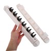 KOMBIUDA 6 Slot Wall Mounted Pool Rack Solid Wood Billiard