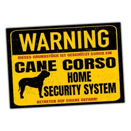 Cane Corso Italiano Dog Sign Warning Security System Door Sign