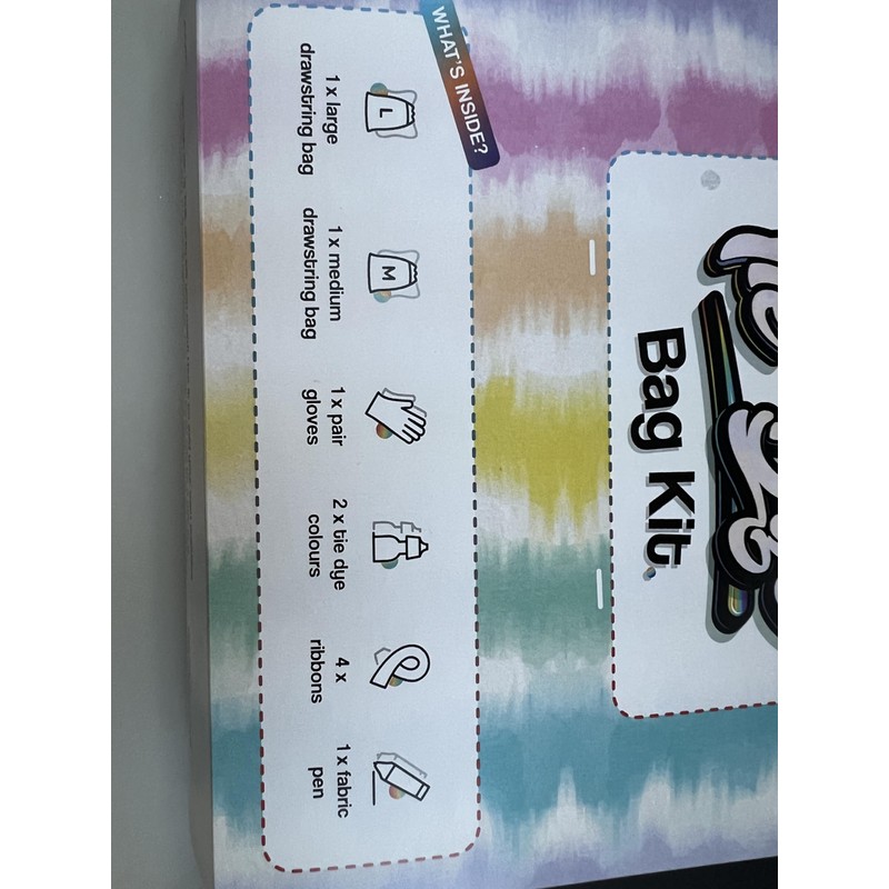 TGB Tie Dye Fabric Gift Bag Kit 2 Tulip Colours
