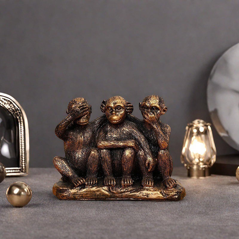3 Wise Monkeys Statues, Hear No Evil, See No Evil,