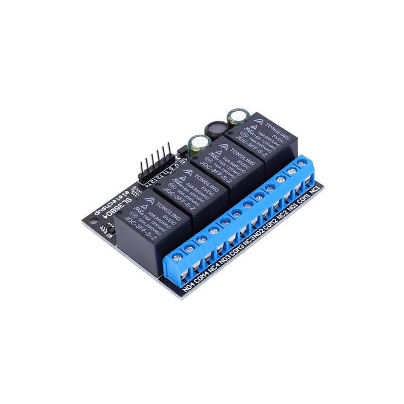 DC 12V 4 Channel Relay Module, SL35B04 Bistable Self-Locking Ow-Pulse