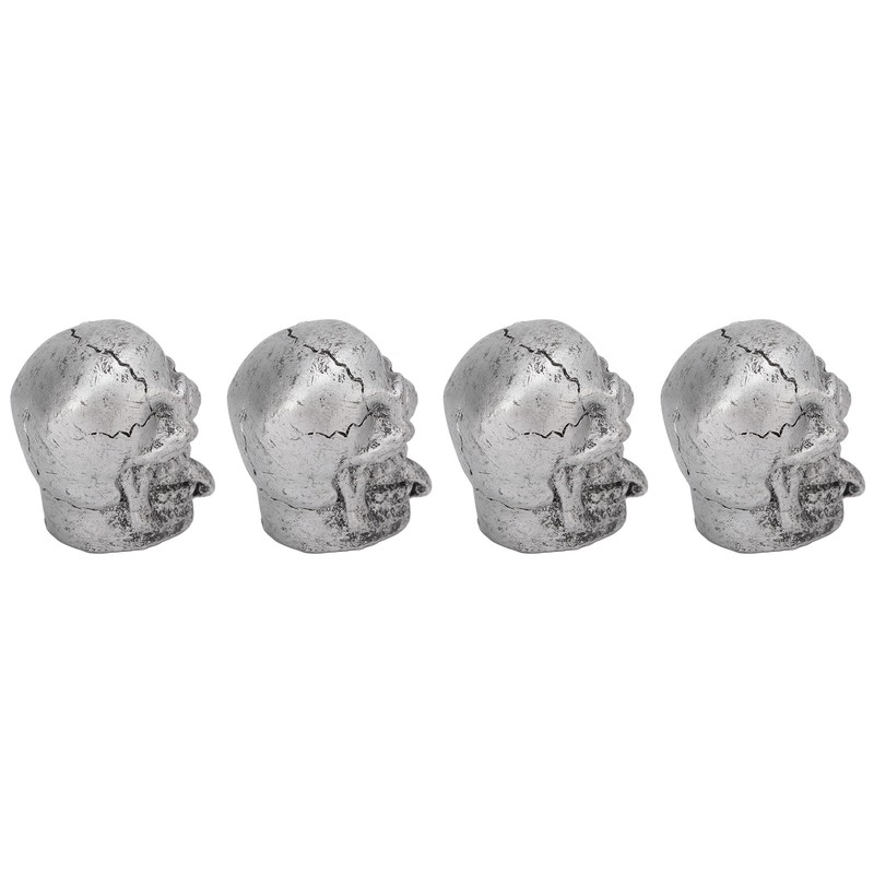 4PCS Tire Valve Cap Set Skull Style Dustproof Universal for