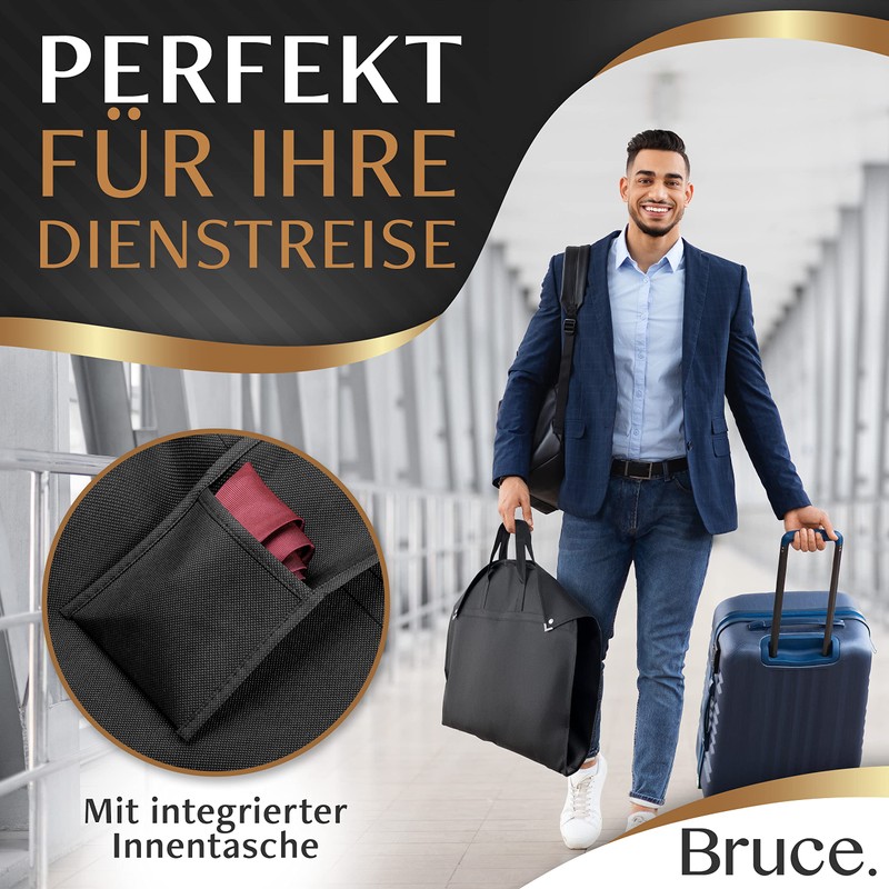 Bruce.® Premium Garment Bag, 120 x 60 cm, High-Quality Garment