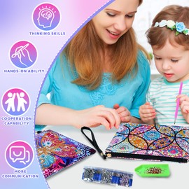 Dazhtu Craft Kits for Kids for 6 7 8 9 10 11 12 Year Olds Girls Birthday Presents, Diamond Art and Crafts for Kids Gifts 6-10 Year Old Girls Toys Diamond Painting Craft Bag Kits Creative Activities