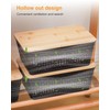 Storage Bins with Lids 6 Packs, Plastic Storage Bins with