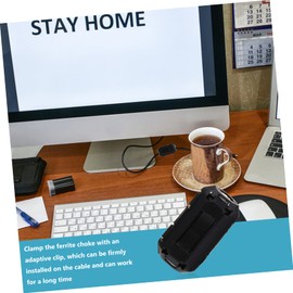 KOMBIUDA 20 Pcs Ferrite Core Noise Filters Removable Clip Parts for USB Network and Aerial Cables Signal Suppression and Easy Installation Inner Diameters