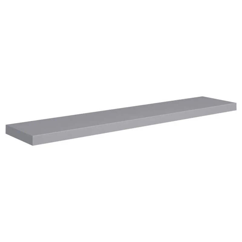 Gray MDF Floating Wall Shelf 47.2\"x9.3\"x1.5\" Stylish Display Standcolor: Grey