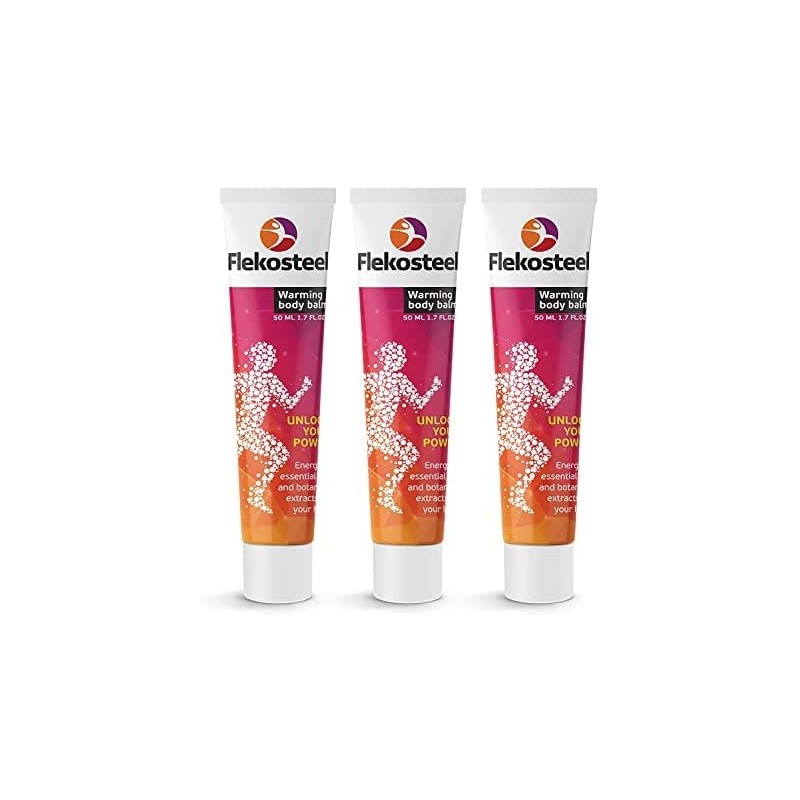 RIXET 3 Tubos Flekosteel Bálsamo Corporal Que Calienta 50 Ml