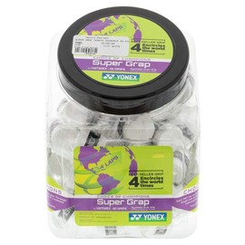 YONEX Super GRAP Overgrip - AC102T60EX, Pack of 60 White Grips