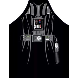 WOO LANDO Barbecue apron for men, 73 x 57 cm, funny gift idea for barbecuing (Darth)