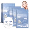 Pack of 4 Collagen Mask, Collagen Sheet Mask with Hydrolysed,