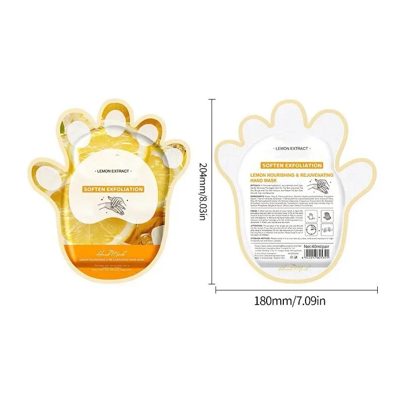 Lemon Nourishing And Tendering Hand Mask Autumns And Winter
