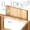 10 Pairs False Drawer Front Clips False Cabinet Front Clips
