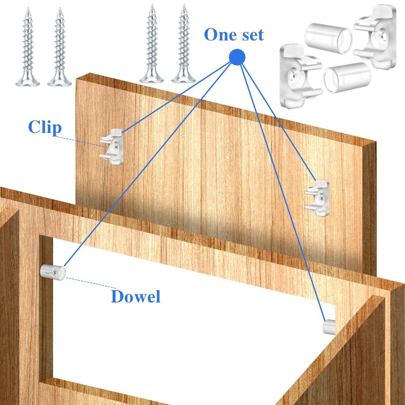 10 Pairs False Drawer Front Clips False Cabinet Front Clips