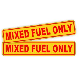 Unbranded/Generic Mixed Fuel Only Vinyl Decals / Stickers / Labels Fuel Door Label Pair USA (2x)