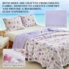 Joyreap Twin Size Cooling Comforter Set, Pink n Purple Floral