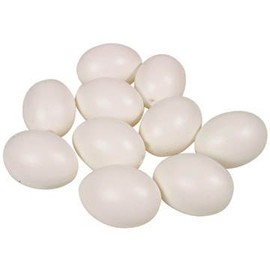 Plastic Decorative Eggs / Easter Eggs, Pack of 100, Approx. 6 cm, White