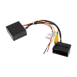 HEROFFIX 1Set Reverse Camera Rear View Camera Adapter Wire Harness Cable for Volkswagen Passat CC Tiguan Front Reverse Backup Camera Wiring Harness Black Metal