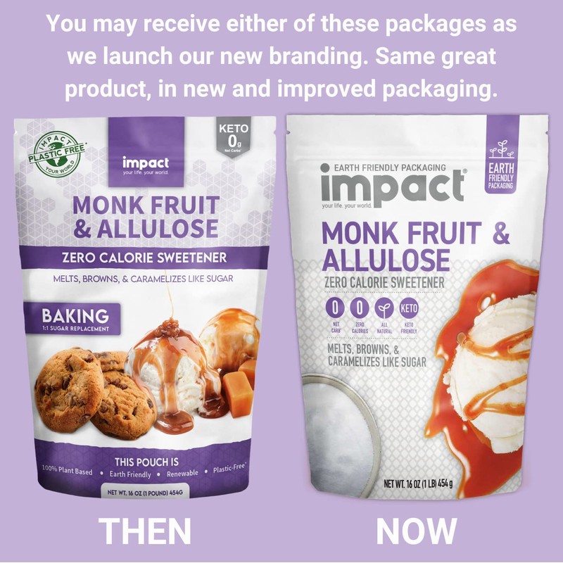 Monk Fruit Allulose Sweetener, Zero Calorie Blend, Keto Friendly Sugar