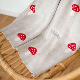 Sevira Kids Organic Cotton Lightweight Baby Blanket - Champi