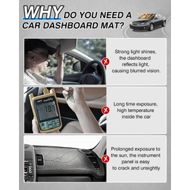 Cartist Dash Cover for Acura TL 2004 2005 2006 2007 2008 Accessories Dashboard Cover Mat Non-Slip Carpet Sunshield Glare UV Rays Protector