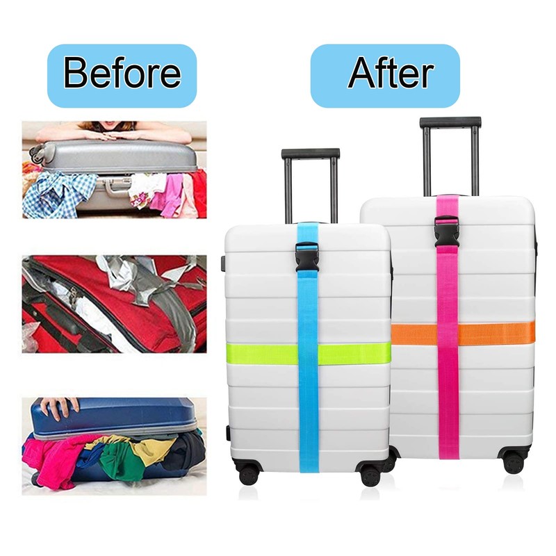 Suitcase Strap, Pack of 8, Luggage Strap, Adjustable Suitcase Strap,