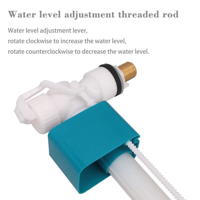 White Silent Side Inlet 1/2BSP Side Entry Fill Valve Brass
