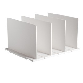 Shelf Divider White Sturdy Plastic Easy Assembly Adjustable Vertical Handbag Separator for Home Wardrobe Closet